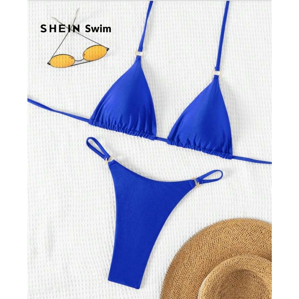 SHEIN Swim Summer Beach Round Ring Connected Bikini Set